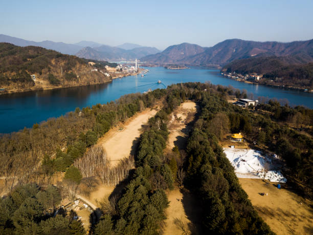 istock Nami Island seen by drone 1333179977