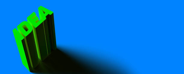 istock The word IDEA in green color with large copy space 1333180186