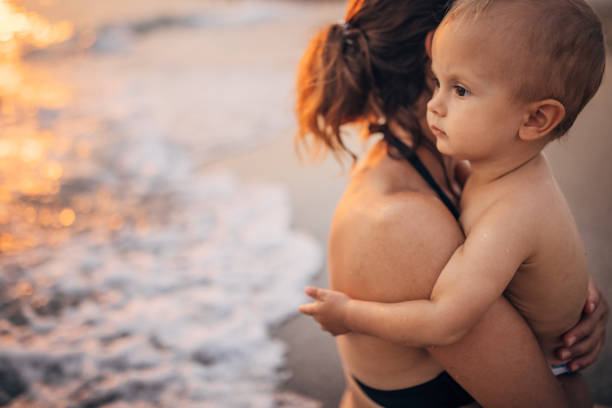 istock Little boy with mother on vacation 1333180336