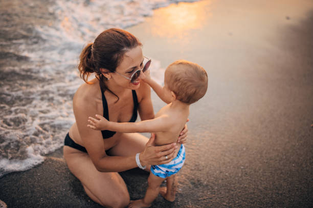 istock Mom and son on vacation 1333181331