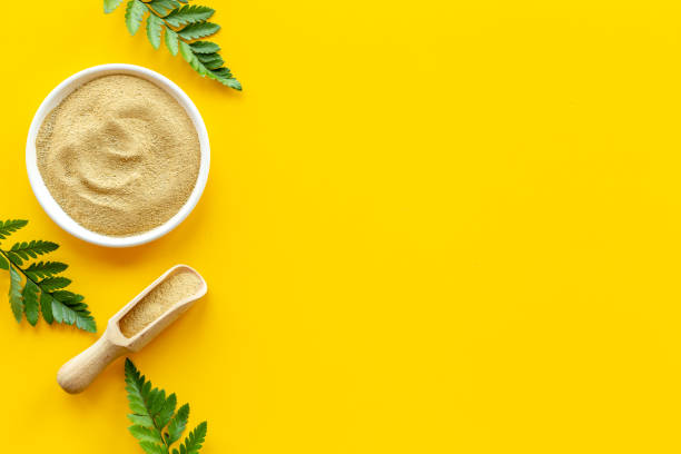 istock Cosmetic clay for spa treatment, top view 1333185475