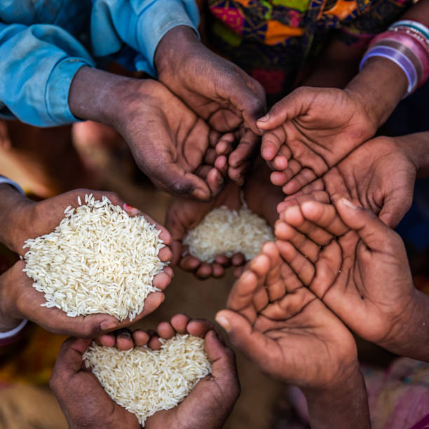 istock Hunger in Africa - hands asking for food 1333185927