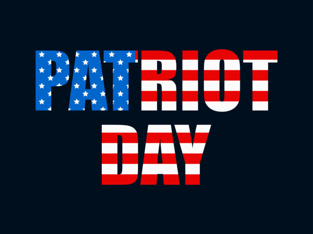 istock Patriot day, we will never forget. September 11. USA Flag inside letters. Text with usa flag inside on a black background. Design template poster and banner. Vector illustration 1333186779