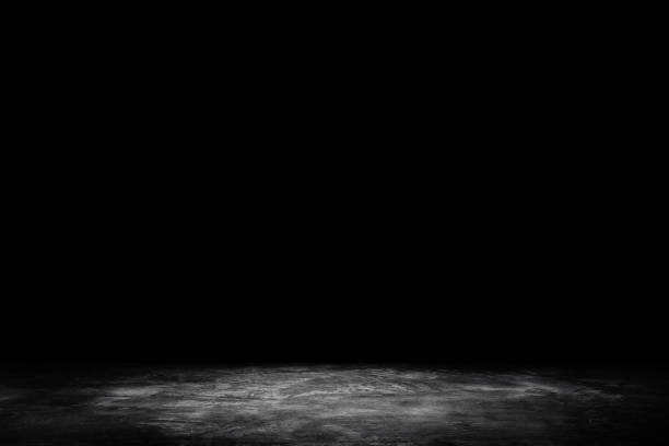 istock Studio dark room concrete floor grunge texture background. 1333187179