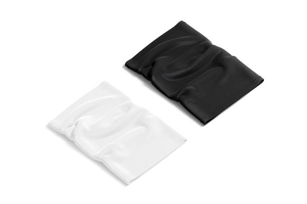 istock blank black and white neck gaiter mockup, front side view 1333188384