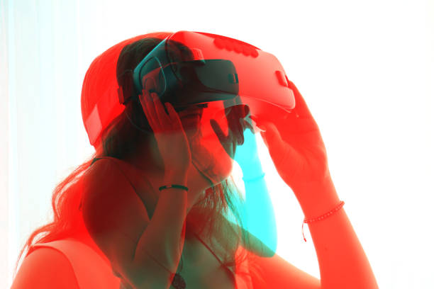 istock Woman wearing VR Glasses 1333195756