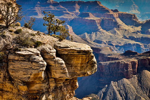 Majestic Grand Canyon's mountains and valley. Grand Canyon, Arizona, United States.