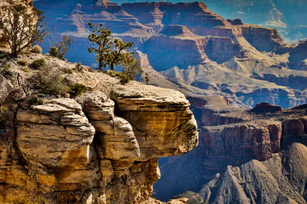 Photo of Majestic Grand Canyon's mountains and valley. Grand Canyon, Arizona, United States.