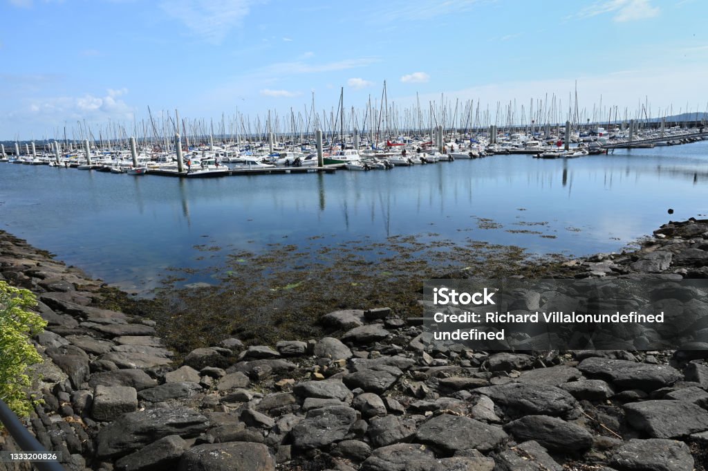 Marina Brest marina at low tide Brest - Brittany Stock Photo