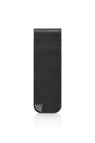istock Front view of modern wireless adapter isolated on white background 1333205590