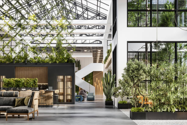 istock 3d render of the environmentally friendly luxurious corporate office 1333206866