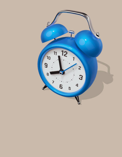 istock 3d vertical illustration of blue retro alarm clock with arrow 1333207227