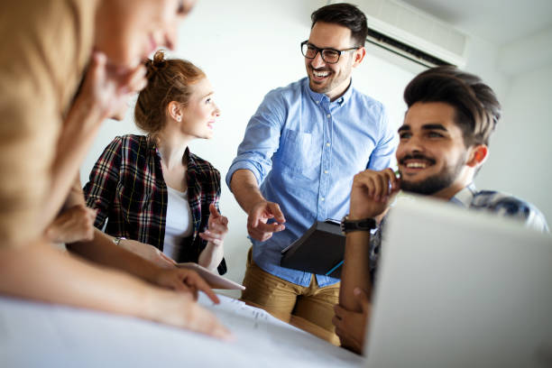 istock Successful business people on meeting while working together with colleagues in office 1333207952