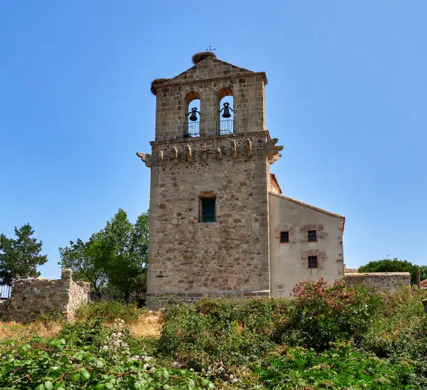 Romanesque church of the 12th century of Santo Domingo de Pirón, town of Segovia, Castilla y León, Spain