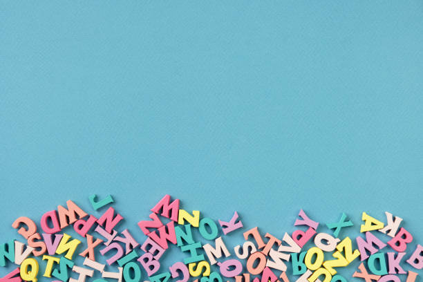 istock Background with many multicolored letters. Back To School. School studies, teaching to read. 1333217562