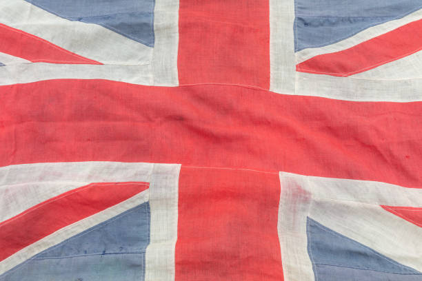 istock Faded Vintage Antique Union Jack British Flag 1333218306