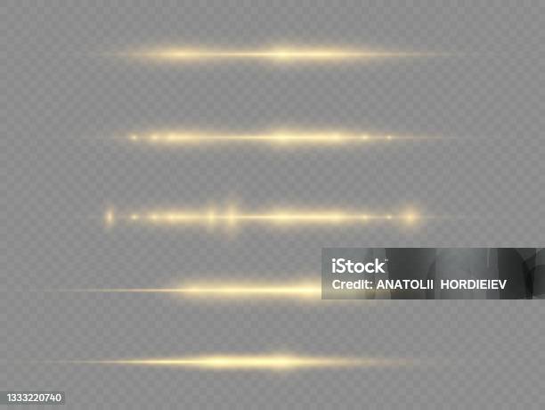 Yellow Flashline Background Horizontal Light Ray Flash Yellow Horizontal Line Stock Illustration ...