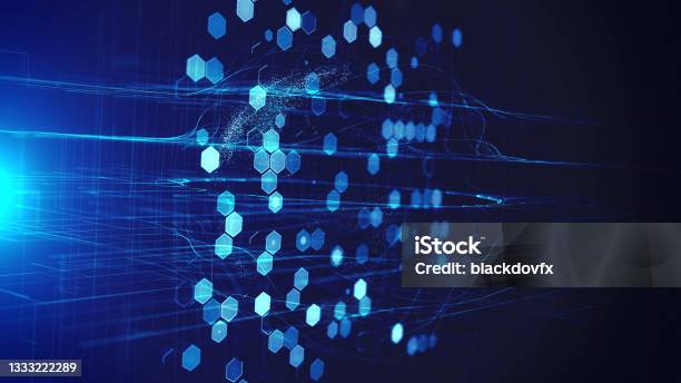 Blockchain Concept Background Stock Photo - Download Image Now - Economy, Globe - Navigational Equipment, Technology