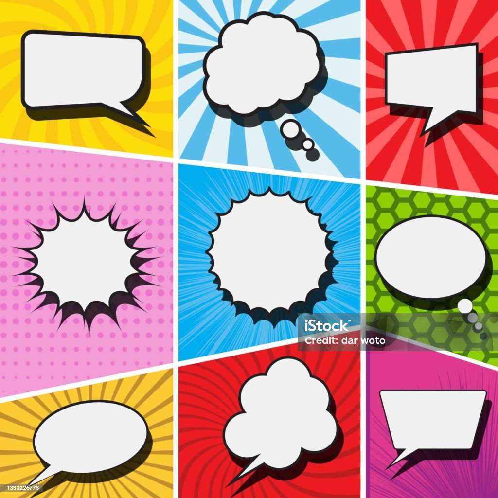 Visual Element Comic Comic Book Design Element Vector Stock Illustration - Download Image ...