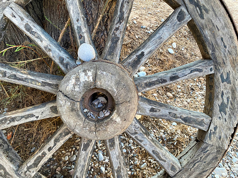 Circle ,Wheel ,Cart ,Antique ,Old