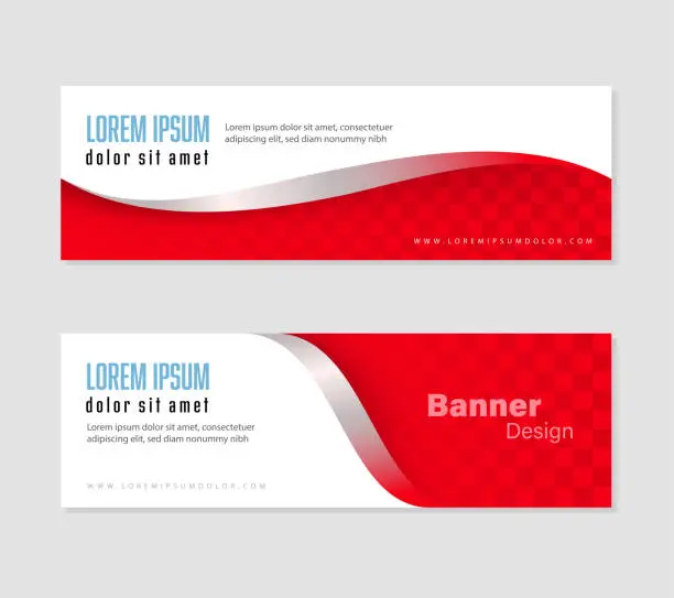 Vector illustration of banner smooth