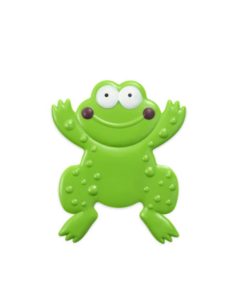 istock Bath time green happy frog sticker isolated 1333236225