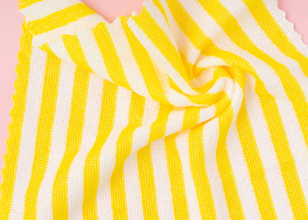 istock Yellow striped fabric perfect for background. 1333237748
