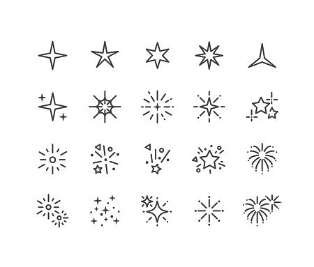 Editable Stroke - Sparkles - Line Icons