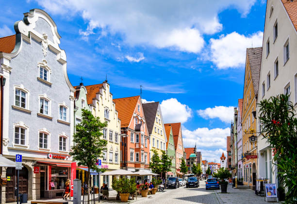 altstadt von mindelheim - weiler im allgau stock-fotos und bilder