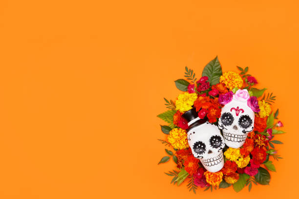 istock Day of the dead, Dia De Los Muertos Celebration Background 1333245902