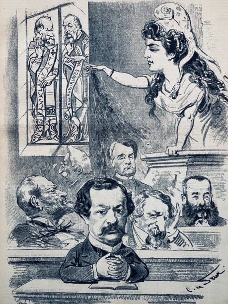 Caricature from 19th century.
