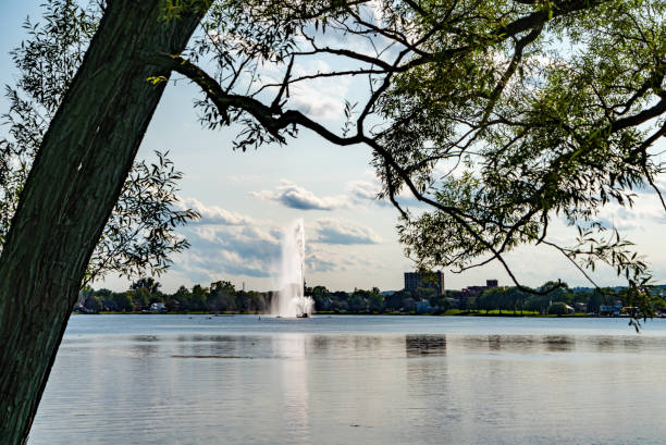 istock Centennial Fountain, Otonabee River, Little Lake, Peterborough, Canada 1333247076