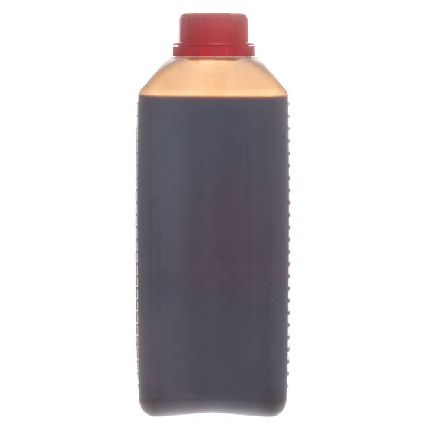 istock Plastic bottle with chemical liquid. Rectangular bottle for chemical liquids. Lab bottle. Plastic bottle isolate. 1333247182
