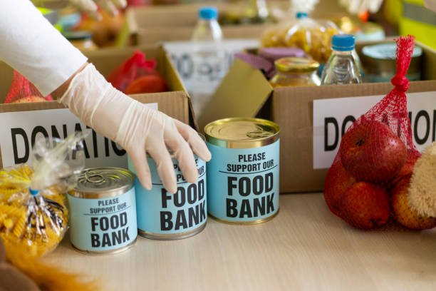 istock Donating food for poor people. Donation concept. 1333248605