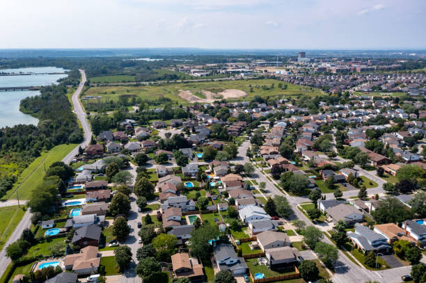 istock Aerial Townscape View, Thorold, St. Catharines, Canada 1333253565