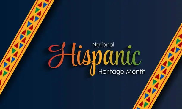 Vector illustration of Hispanic National Heritage Month in September and October. Hispanic and Latino culture. Latin American patterns.