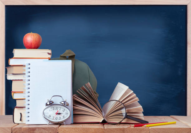 istock Education background with chalkboard and books 1333272352