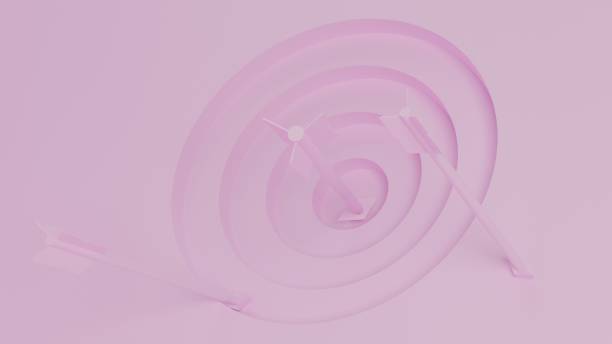 istock Giant Archery Arrows in Stepped Target Slanted View 1333285942