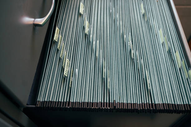 istock Important documents in files placed in the filing cabinet 1333290517