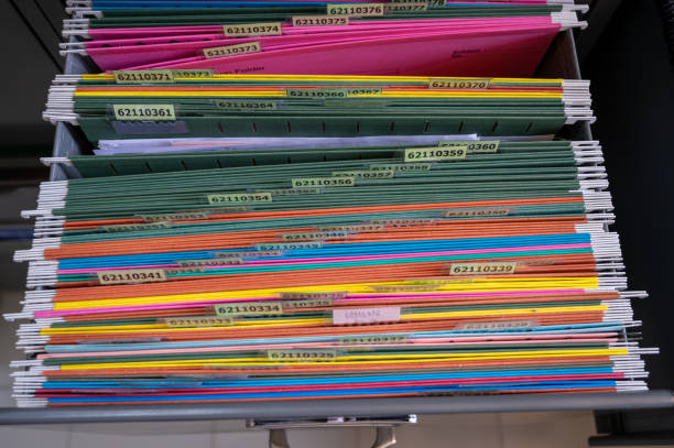 istock Important documents in files placed in the filing cabinet 1333290519
