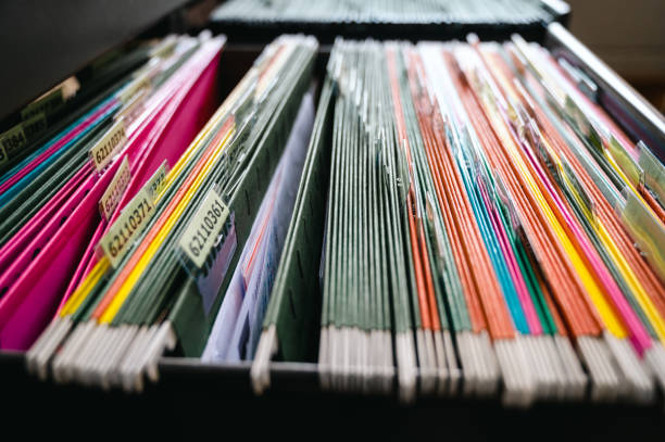istock Important documents in files placed in the filing cabinet 1333290528
