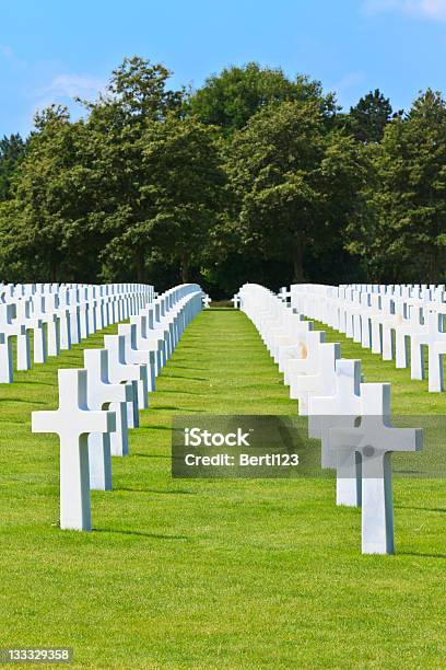 Американская Война Кладбище Возле Омахабич Нормандский Collevilleсюр — стоковые фотографии и другие картинки 1944