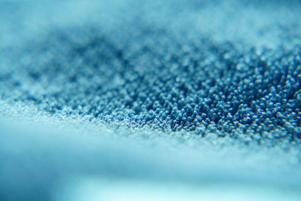 Close up soft focus abstract blurred lights glitter blue, Defocused texture bokeh background.