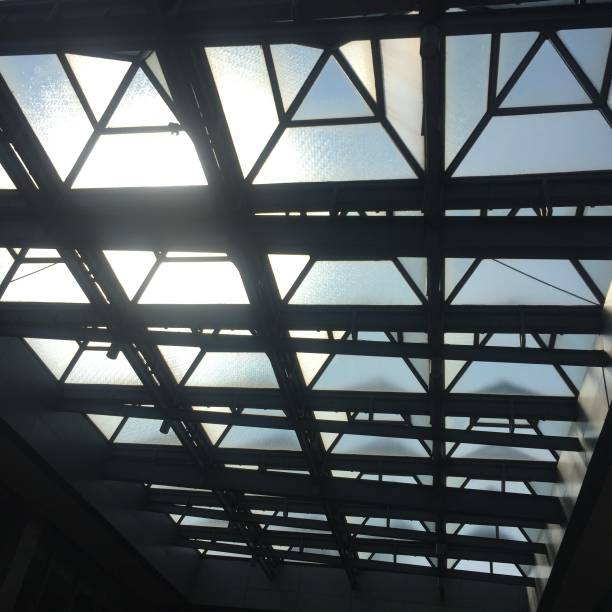 istock translucent roof made of thick glass. 1333311252