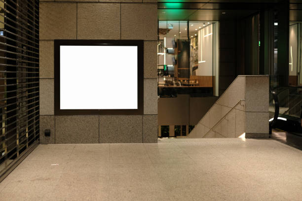 istock Blank billboard mockup near to escalator in  subway station. 1333316105