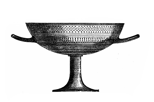 Illustration of the Arkesilas Cup is a kylix by the Laconian vase painter known as the Arkesilas Painter, whose name vase it is. It depicts, and is thus named after, Arkesilaos II, king of Kyrene (d. 550 BC) and is dated to about 565–560 BC.