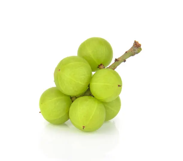 Photo of Indian gooseberry isolated on white background