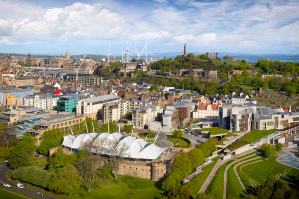 istock View over historic Edinburgh from Arthur's Seat, Scotland, UK 1333330020