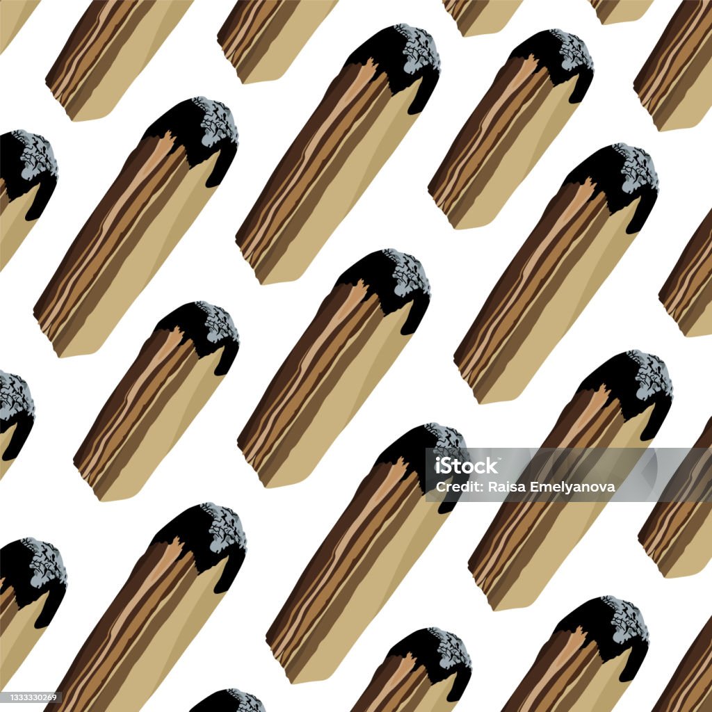 Pattern Wooden Sticks Of Palo Santo Incense From Latin America Stylized