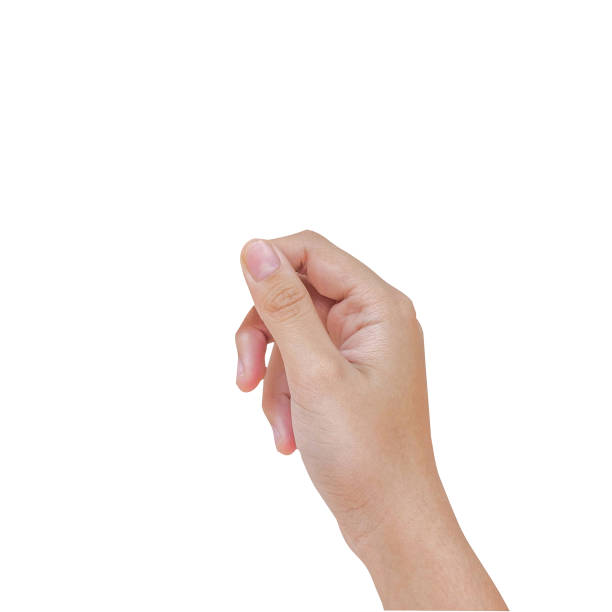 istock Right hand holding, isolated on white background 1333333530